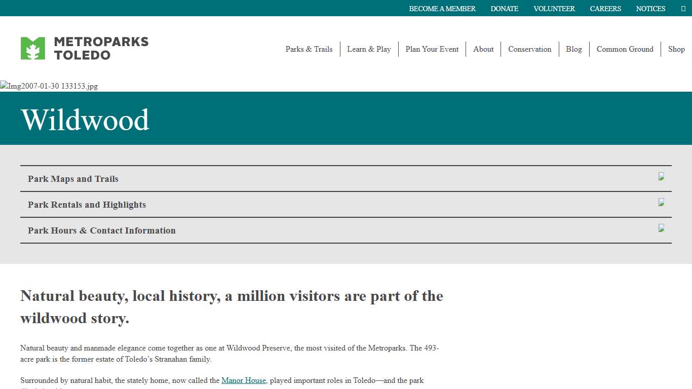 Wildwood Preserve Metropark Metroparks Toledo